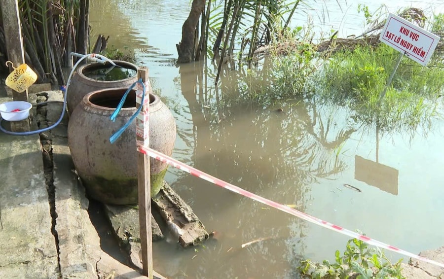 Tây Ninh công bố tình huống khẩn cấp sạt lở bờ sông Cần Đước