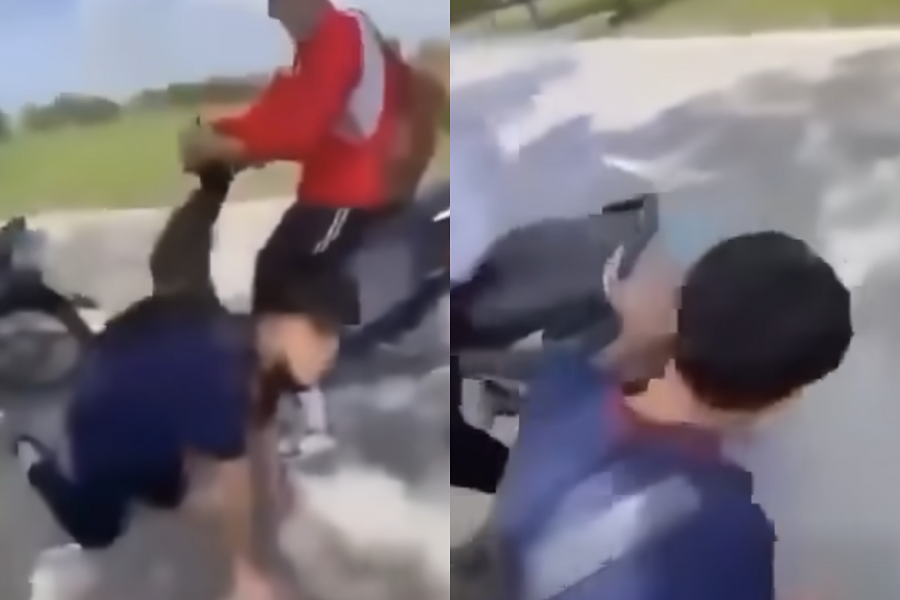 Nam sinh lớp 10 bị đá vào mặt, bắt quỳ