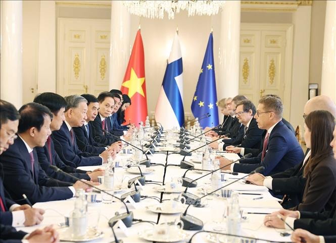 Tổng Bí thư Tô Lâm hội đàm với Tổng thống Phần Lan Alexander Stubb