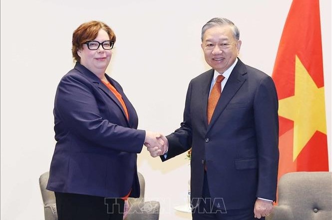 Tổng Bí thư Tô Lâm tiếp Chủ tịch Đảng Cộng sản Phần Lan