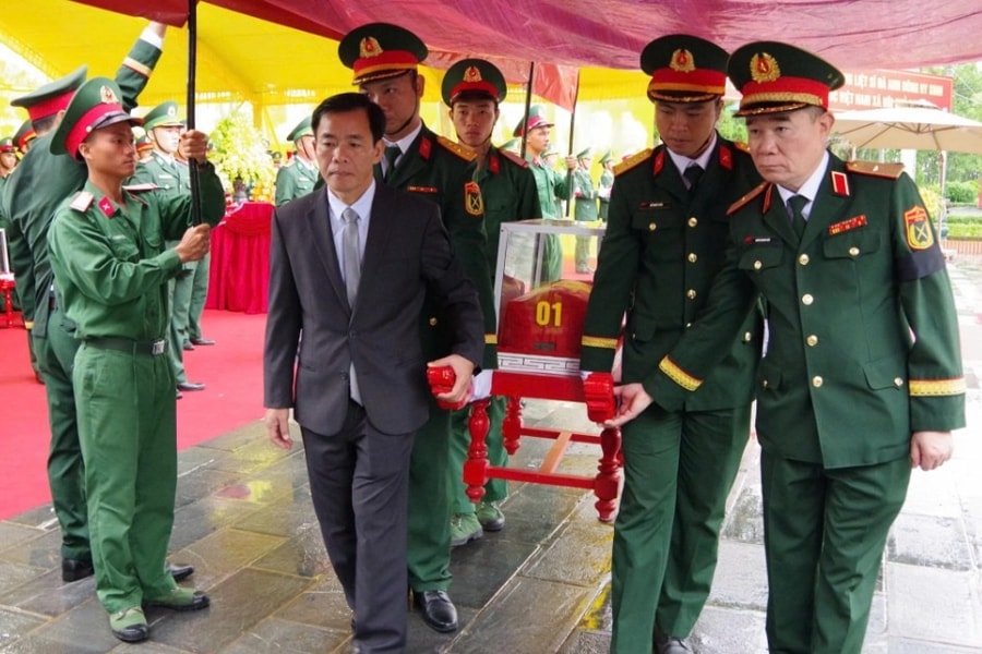 Truy điệu, an táng 34 hài cốt liệt sỹ tìm thấy ở Thành cổ Quảng Trị