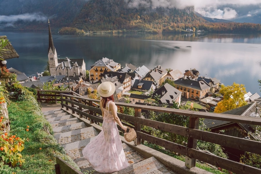 Mùa thu ở thị trấn Hallstatt đẹp nhất thế giới trong mắt khách Việt