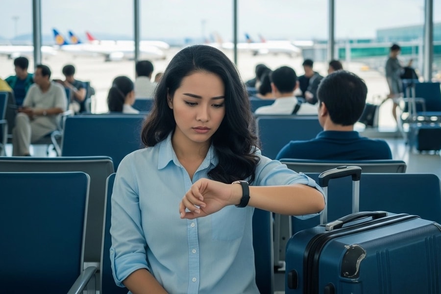 Tôi như con nợ của hãng hàng không dù bị delay hai tiếng