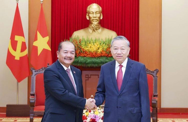 Tổng Bí thư Tô Lâm tiếp Phó Thủ tướng Lào Kikeo Khaykhamphithoune