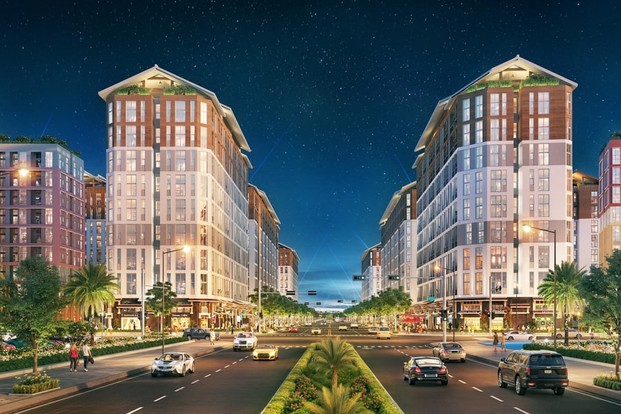 Bộ đôi cao tầng góp phần hoàn thiện diện mạo Flora Avenue Sun Urban City