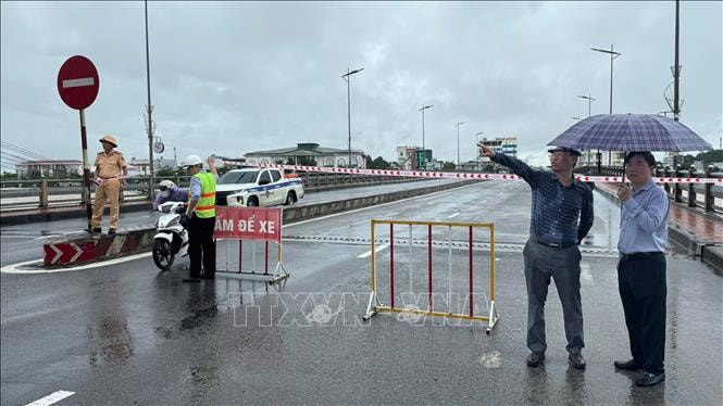 Phân luồng từ xa lên cao tốc Đà Nẵng - Quảng Ngãi khi cấm cầu Châu Ổ