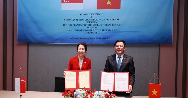 Việt Nam và Singapore ký Bản ghi nhớ hợp tác thương mại gạo