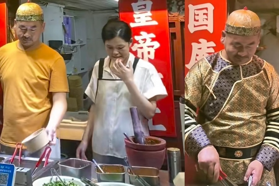 Trung Quốc: Chủ quán đổi đời nhờ hóa trang thành hoàng đế bán đậu phụ thối