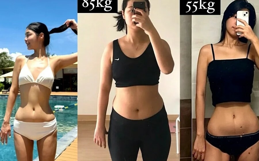 Cô gái Hàn Quốc ăn gà rán, uống nước ngọt vẫn xuống 30 kg