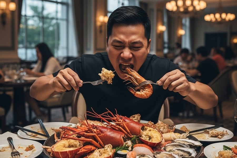 'Ăn buffet hải sản cật lực cho đỡ phí tiền' khiến tôi cả đêm mất ngủ