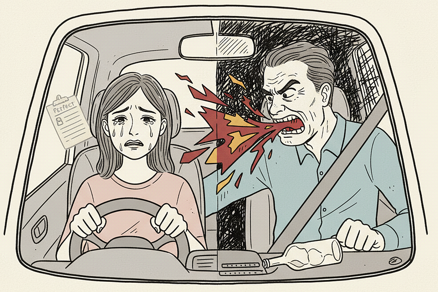 Chồng chửi 'dốt như bò' khi tôi lái xe không ưng ý anh