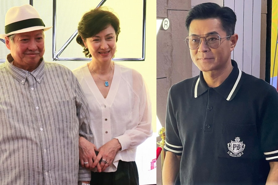 Hồng Kim Bảo 'dính như sam' bên vợ hoa hậu, Cổ Thiên Lạc phong độ tuổi 55