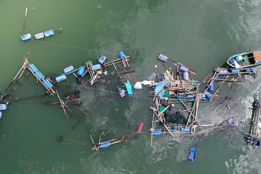 'Thủ phủ' tôm hùm tan hoang sau bão Kalmaegi