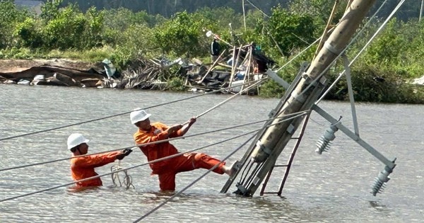 Đã cấp điện trở lại cho hơn 1,19 triệu khách hàng sau bão số 13 Kalmaegi