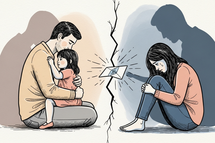 Lỡ dại trước ngày cưới với chồng cũ, con gái không phải của chồng hiện tại