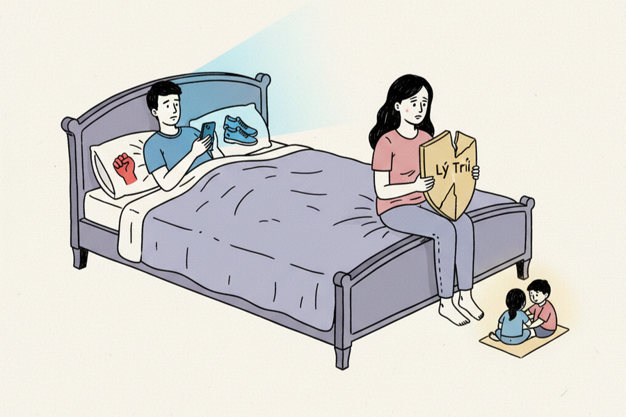 Tôi chờ con lớn để ly hôn người chồng vũ phu, ngoại tình