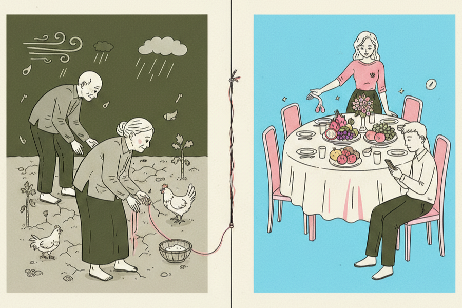 Muốn nói em trai quan tâm bố mẹ nhưng ngại em dâu