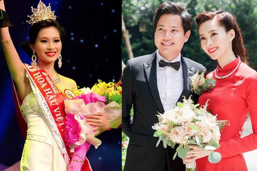 Hoa hậu Việt Nam đầu tiên trở thành dâu hào môn giờ ra sao?