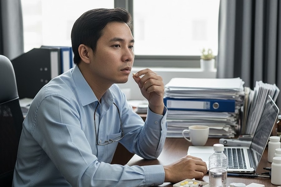 Mới 37 tuổi đã uống ba loại thuốc mỗi ngày