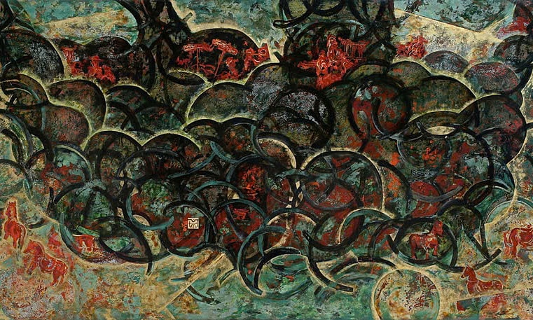 Tranh sơn mài của sinh viên đoạt giải hội họa Victor Tardieu