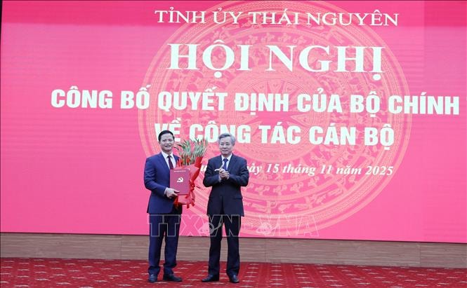 Ông Vương Quốc Tuấn giữ chức Phó Bí thư Tỉnh ủy Thái Nguyên