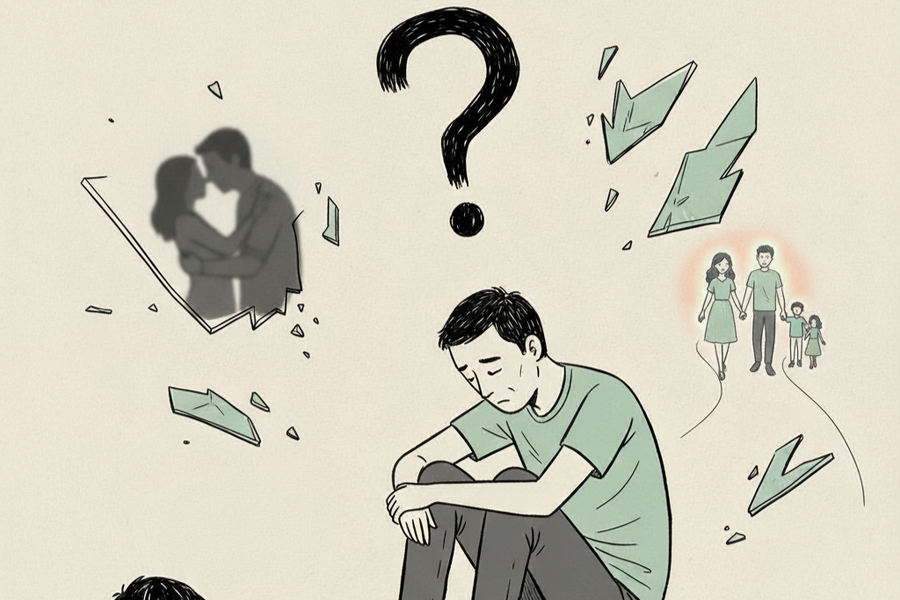 Nhìn thấy người mới của vợ cũ, tôi biết mình hết cơ hội