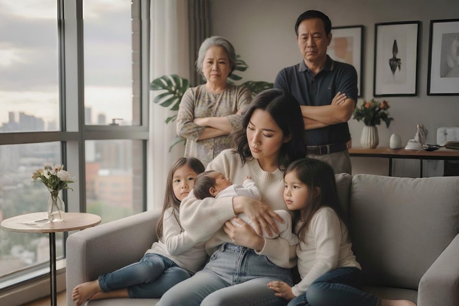 Bị nhà chồng nói 'không biết đẻ' vì sinh toàn con gái