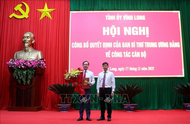 Điều động, chỉ định đồng chí Trần Trí Quang giữ chức Phó Bí thư Tỉnh ủy Vĩnh Long