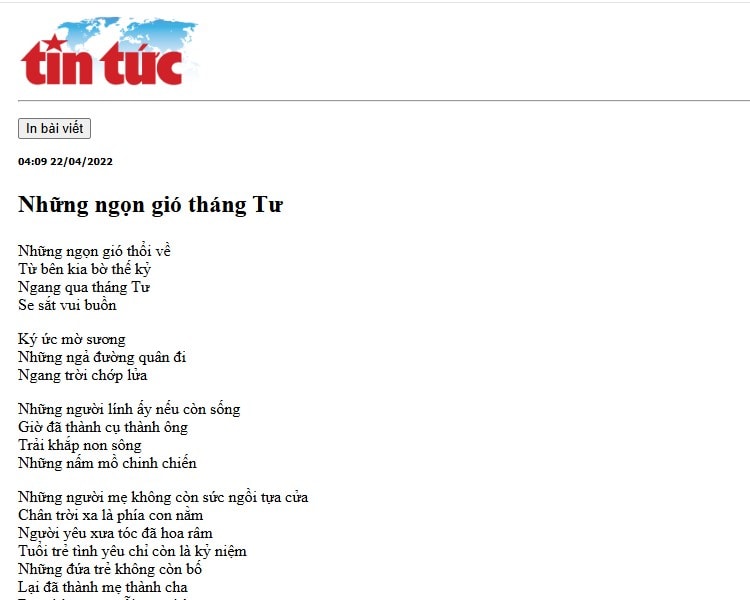 Một trường hợp đạo thơ trắng trợn