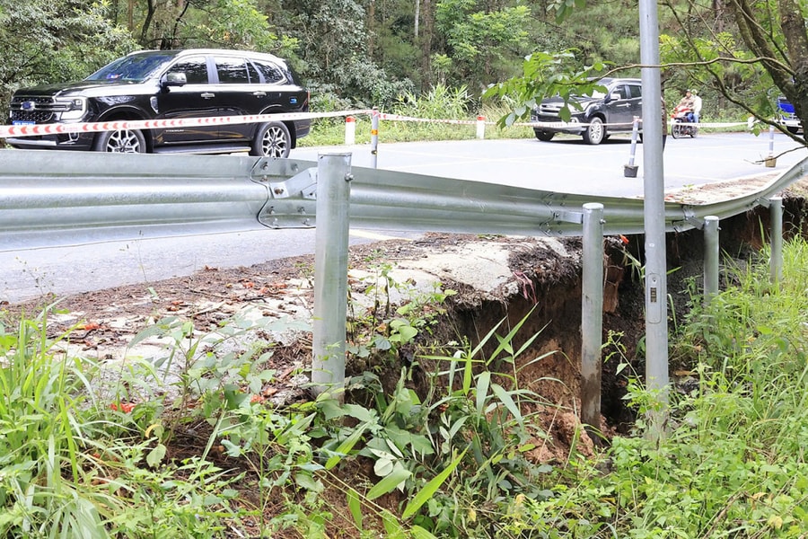 Đèo Mimosa cửa ngõ Đà Lạt sạt lở