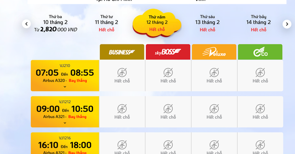 Sân bay Vinh chưa kịp mở cửa, vé máy bay Tết đi Nghệ An đã hết sạch