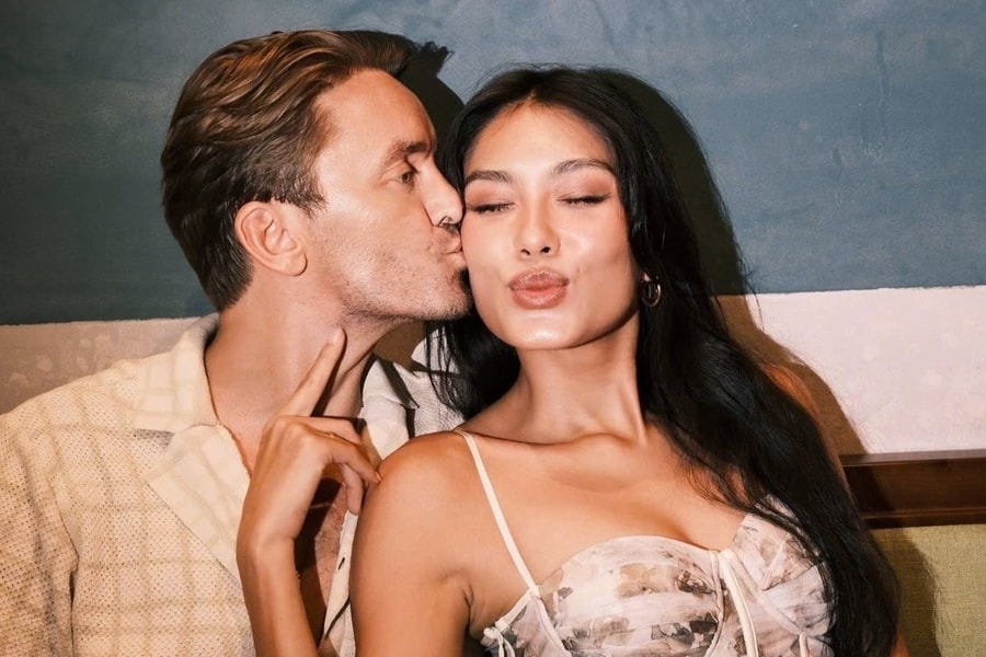 Thảo Nhi Lê bên bạn trai Pháp