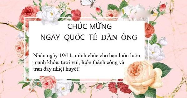 Những mẫu thiệp chúc mừng ngày Quốc tế Đàn ông 19/11 đẹp nhất 2025