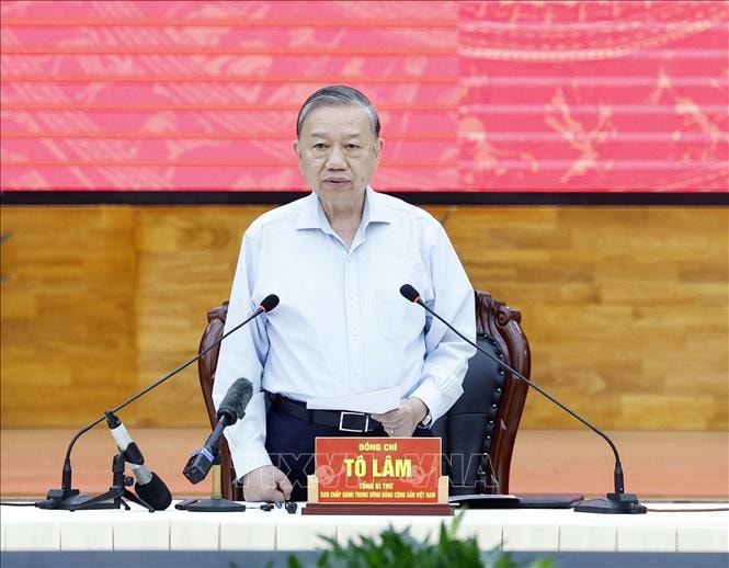 Tổng Bí thư Tô Lâm làm việc với Ban Thường vụ tỉnh uỷ An Giang