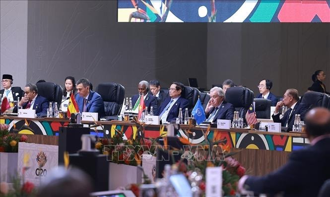 Thủ tướng Phạm Minh Chính phát biểu tại Phiên toàn thể Hội nghị Thượng đỉnh G20