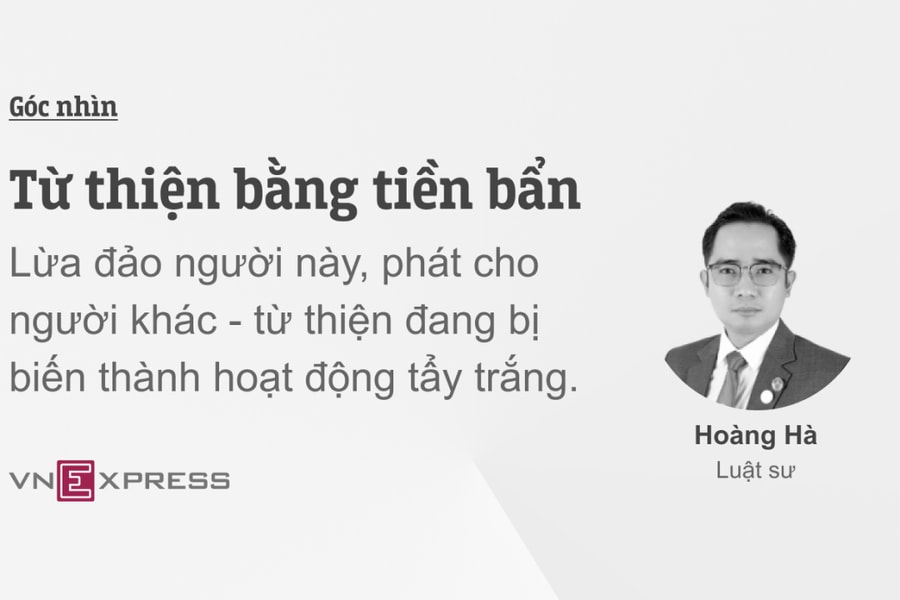 Từ thiện bằng tiền bẩn