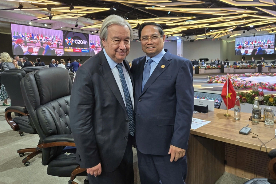 Thủ tướng gặp Tổng Thư ký Liên hợp quốc và Thủ tướng Australia