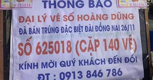 Xổ số miền Nam: Đại lý treo bảng tìm chủ nhân trúng 140 tờ vé số