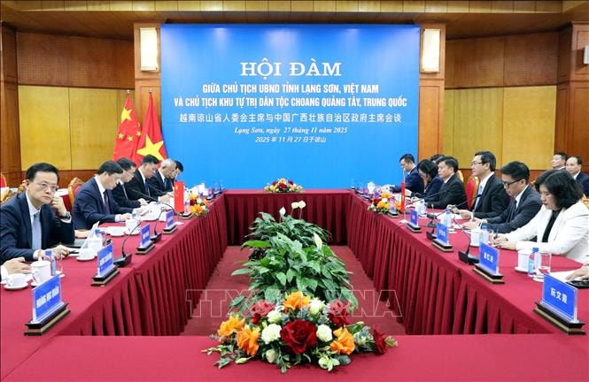 Lạng Sơn mở rộng hợp tác cửa khẩu thông minh với tỉnh Quảng Tây