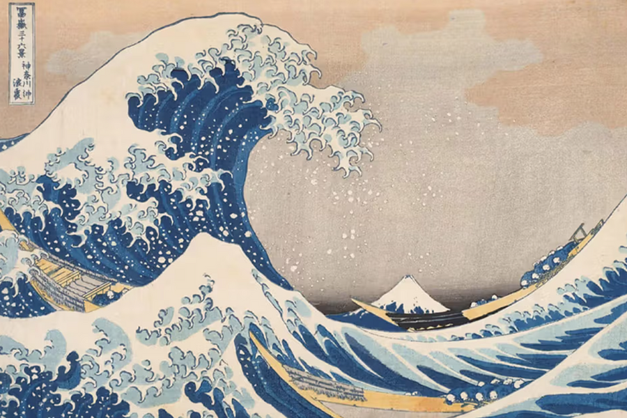 Tranh ngọn sóng của danh họa Nhật đạt 21,7 triệu HKD