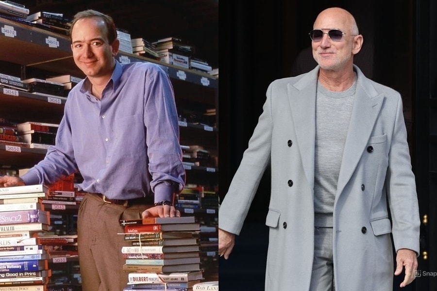 Phong cách Jeff Bezos biến đổi qua 30 năm