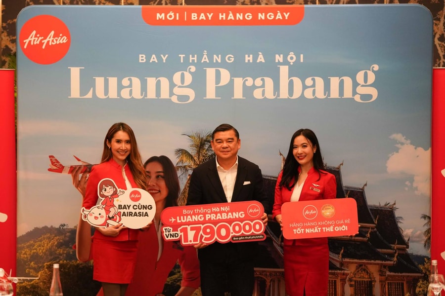 AirAsia khai trương đường bay mới ‘Hà Nội - Luang Prabang’ theo Thương Quyền Năm