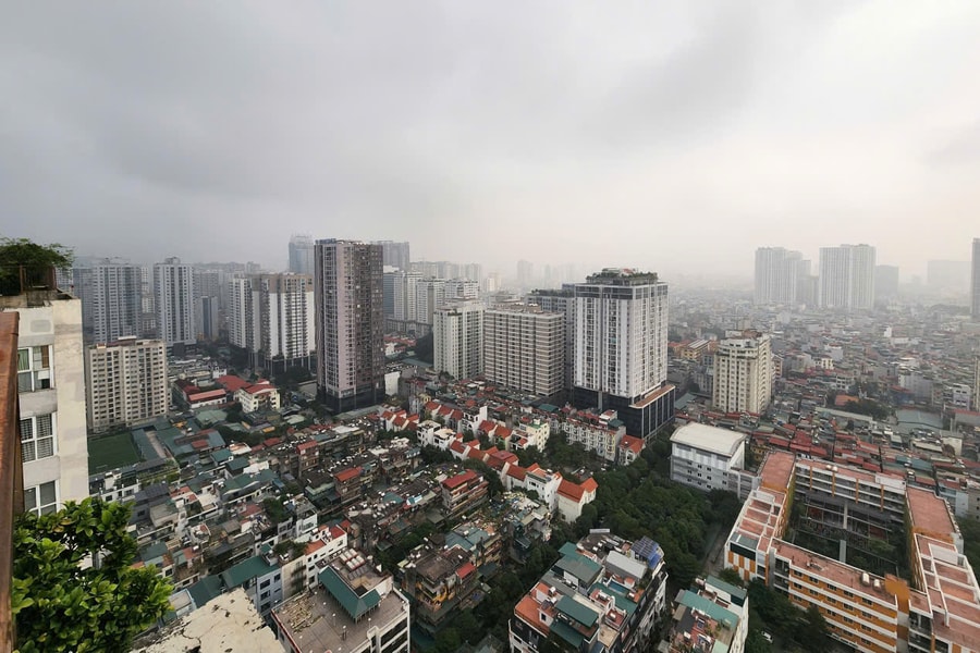 Hình ảnh Hà Nội mịt mù trong khói bụi, ô nhiễm chạm ngưỡng nguy hại