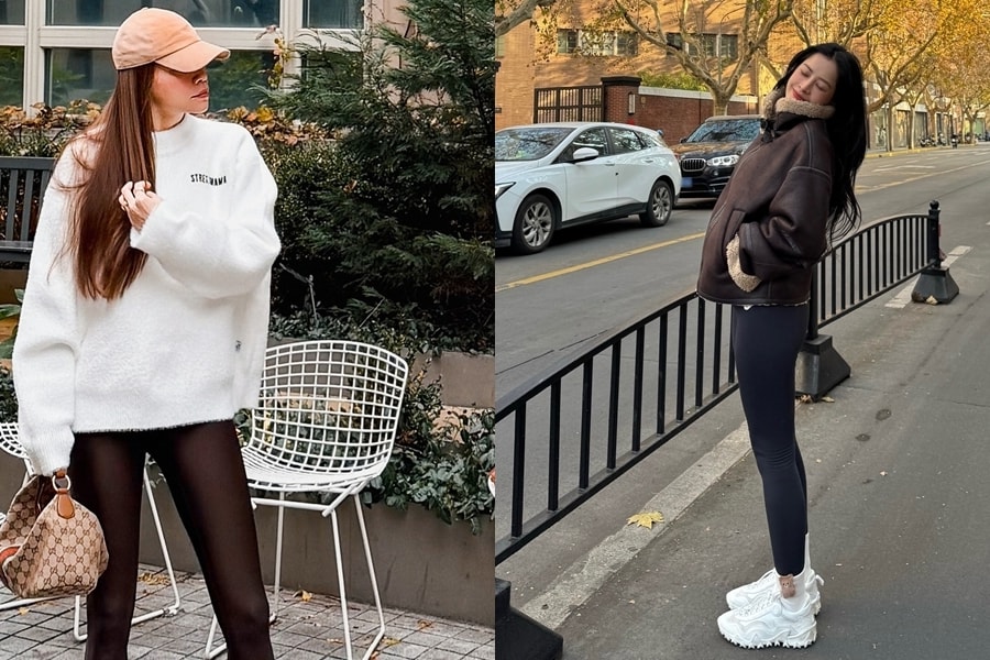 Hồ Ngọc Hà và loạt fashionista lăng xê quần legging giữ nhiệt