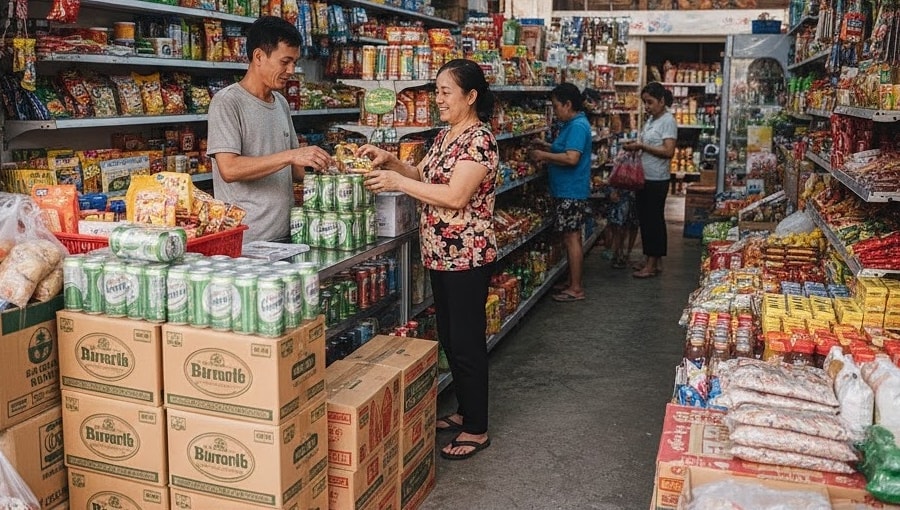 Nỗi lòng tiệm tạp hóa 'bán thùng bia 450 nghìn đồng lời 7 K'