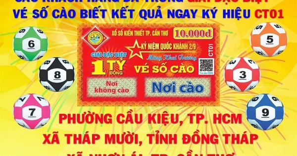 Thông tin về 4 giải đặc biệt của vé số cào Cần Thơ