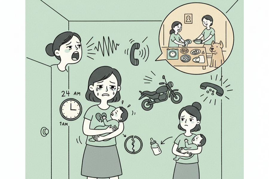 Stress khi ở nhà chồng sau sinh