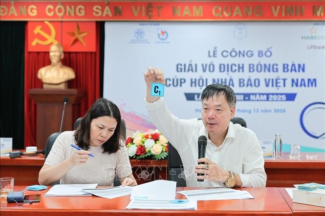 Giải vô địch Bóng bàn Cúp Hội Nhà báo Việt Nam 2025 chính thức khởi động