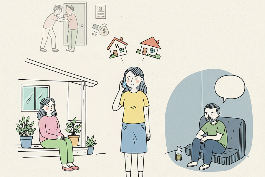 Bố sống không tốt sau khi ly hôn mẹ ở tuổi ngoài 60