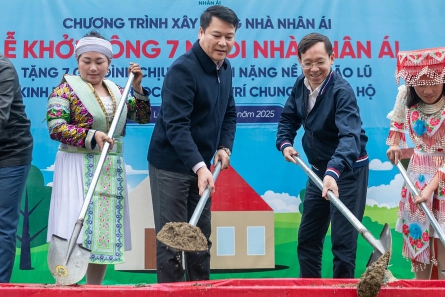 Báo Dân trí khởi công 7 nhà Nhân ái, chung tay hồi sinh bản làng sau bão lũ